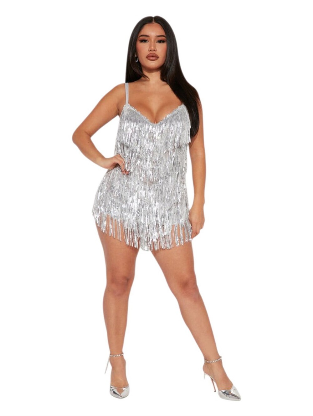 Fashion Nova Selena Sequin Fringe Mini Dress